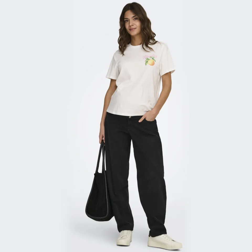 Only MATERNITY Olmluma low waist zwangerschaps straight leg jeans black denim Washed Black