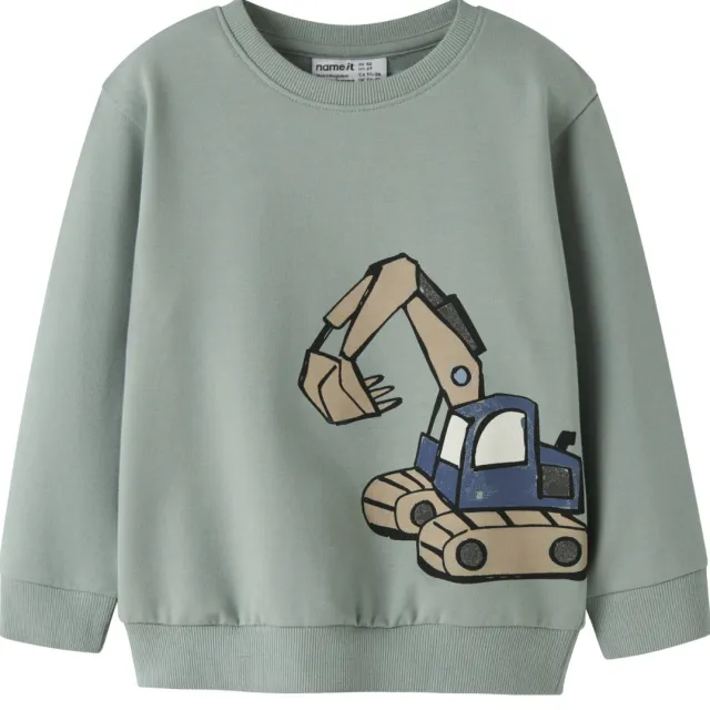 NAME IT MINI sweater met print - groen