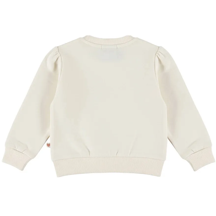 Dirkje rechtvallende sweater met print - wit, foto 3