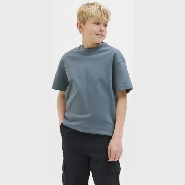 Jack & Jones junior T-shirt grijsblauw effen, foto 2