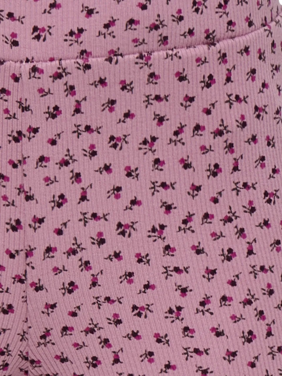 Only Mini flared gebloemde broek roze, foto 3