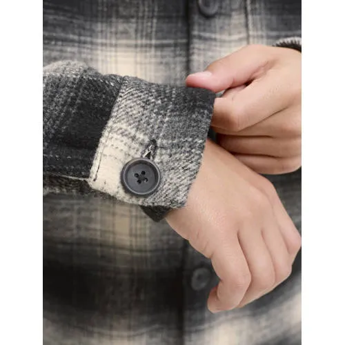 Jack & Jones JUNIOR geruit overshirt - antraciet, foto 5
