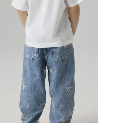 NAME IT MINI loose fit jeans NMFBELLA met strikjes Medium blue denim, foto 5