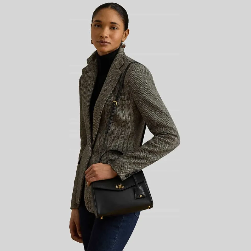Lauren Ralph Lauren Farrah soft satchel small handtas zwart, foto 4