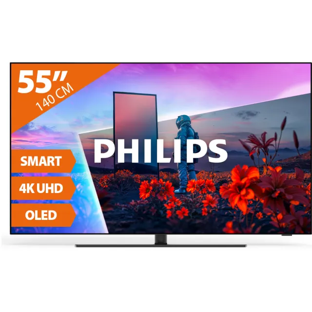 Philips 55OLED851 televisie grijs, foto 2