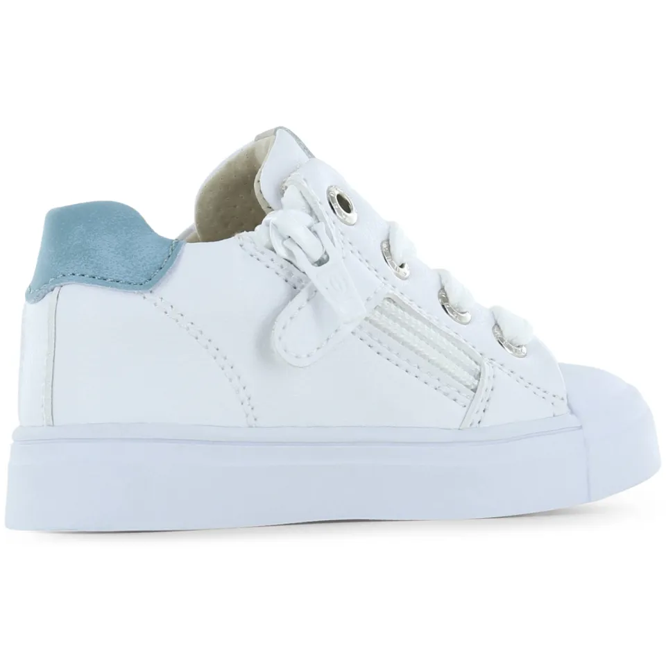 Shoesme leren sneakers wit/blauw, foto 2