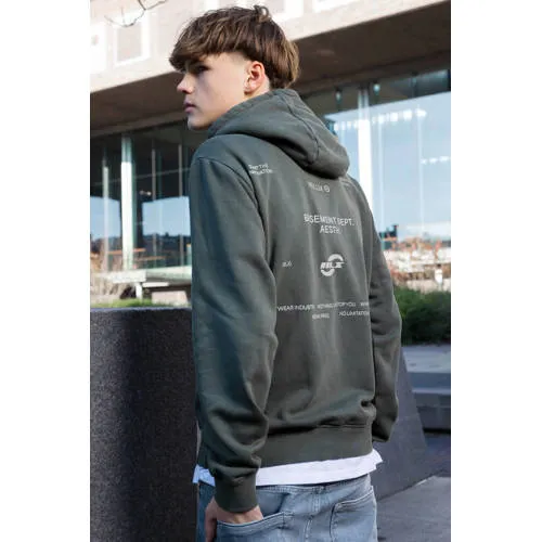 Rellix rechtvallende hoodie met backprint - donkergroen, foto 3