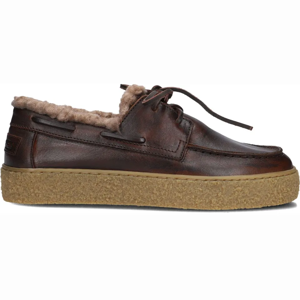 Shabbies Amsterdam Chewy Moccasin sneaker donkerbruin Dark Brown
