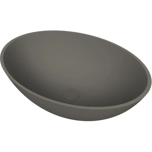 Arcqua Prince Opbouw Waskom Ovaal 49x34 Mat Quartz Grijs