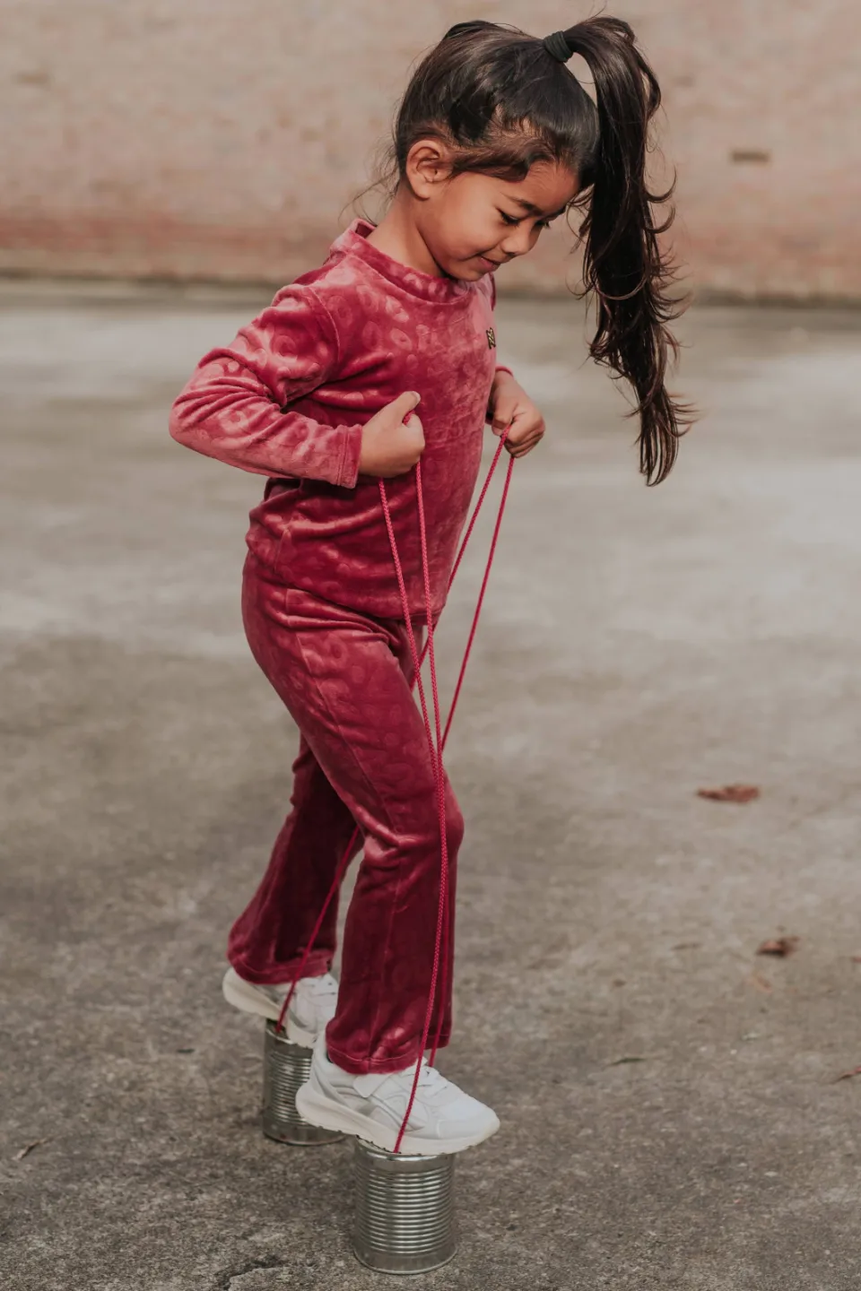 Koko Noko fluwelen flared broek rood, foto 4