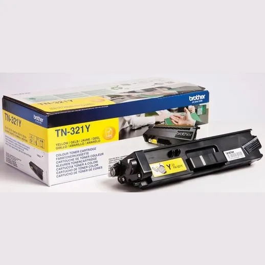 Brother TN-321Y Toner Geel Zwart, Geel