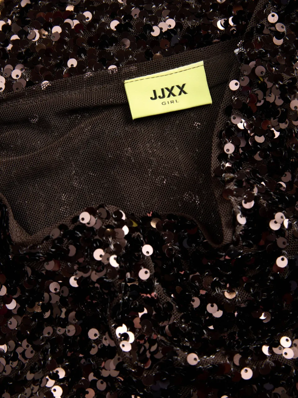 JJXX GIRL top met glitters en pailletten donkerrood, foto 7