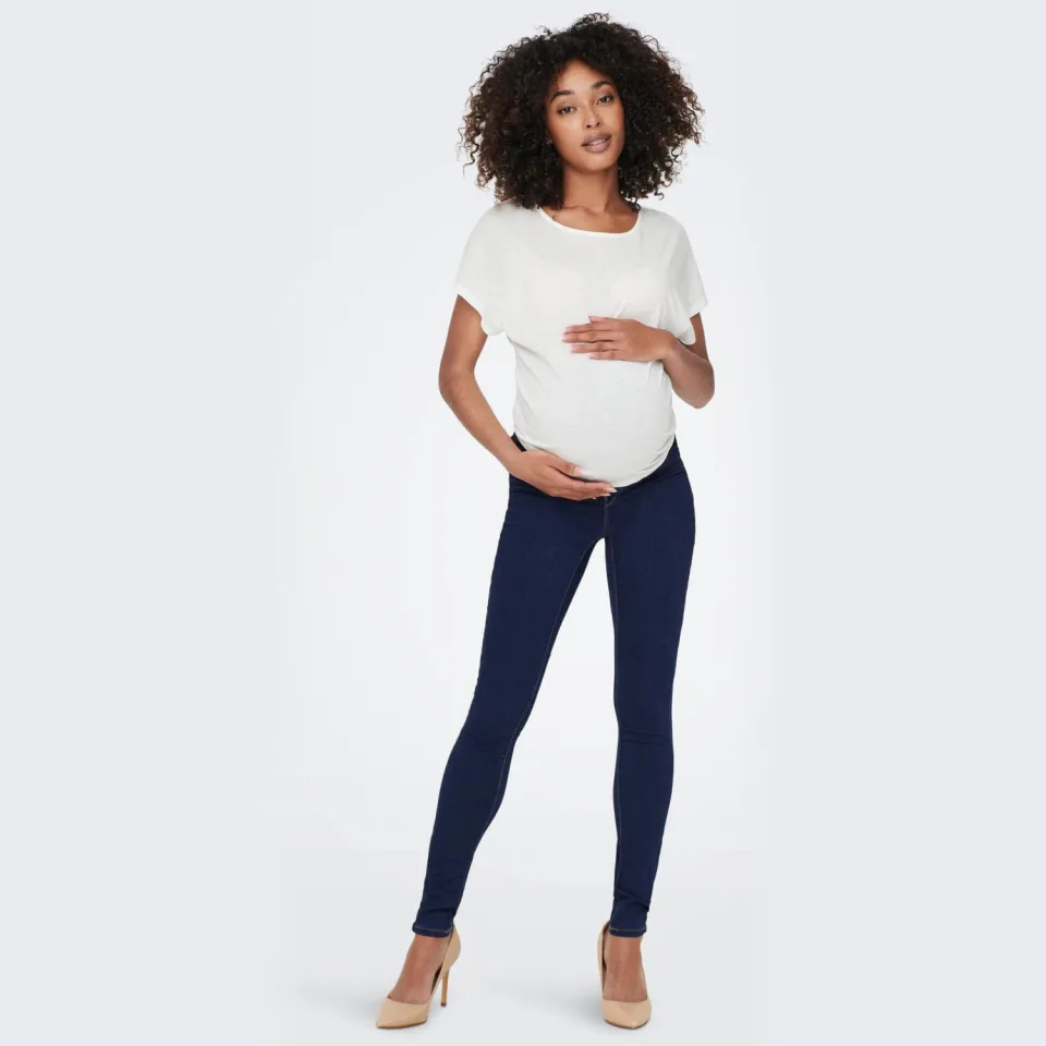 Only MATERNITY skinny jegging OLMRAIN dark blue denim