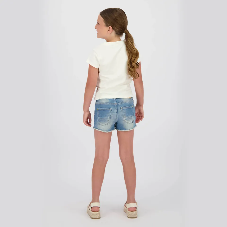 Vingino Daizy jeansshort medium blue denim, foto 4