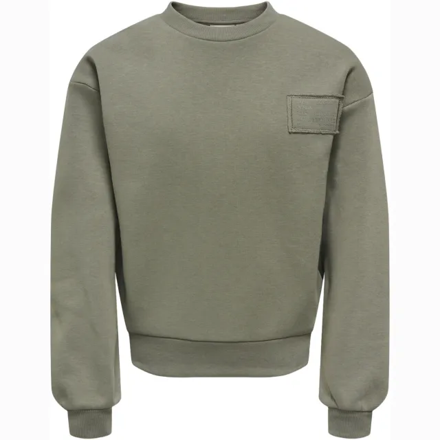 Only KIDS ONLY GIRL sweater met ruches - olijfgroen