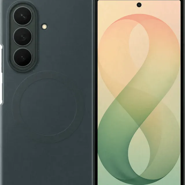 Samsung Galaxy Z Fold 8 Ultra Siliconen Back Cover met Magneet Groen Green Shadow