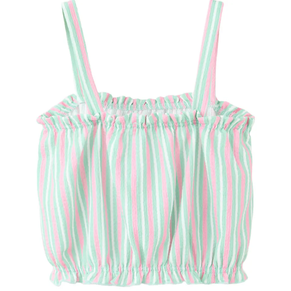 Mango cropped gestreepte top mintgroen, foto 3
