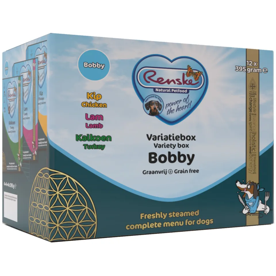 Renske Variatiebox Bobby graanvrij natvoer hond 12 x 395 g, foto 2
