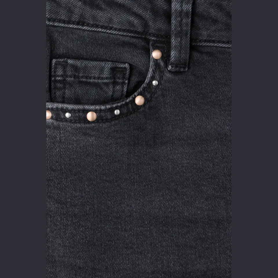 Mango Kids regular waist slim fit jeans met studs - grijs, foto 3