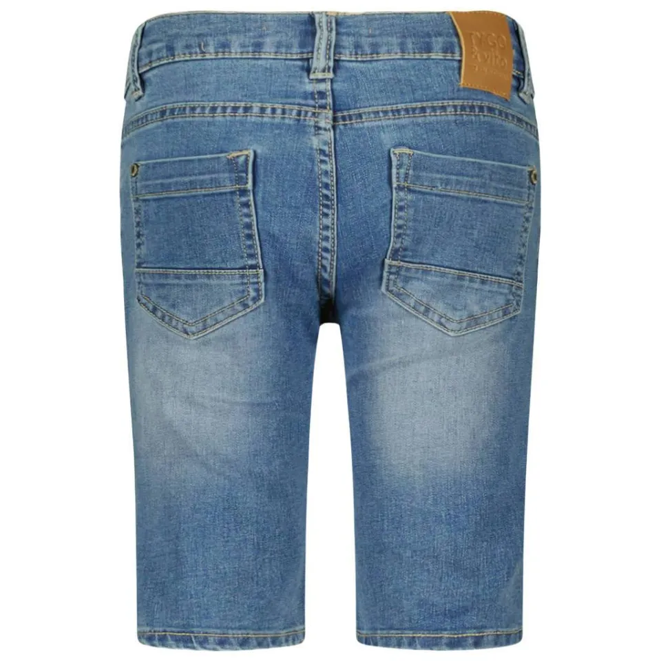TYGO & vito Quinn denimshort medium blue, foto 3