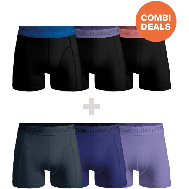 Muchachomalo Heren 3+3-pack Boxershorts Veelkleurig