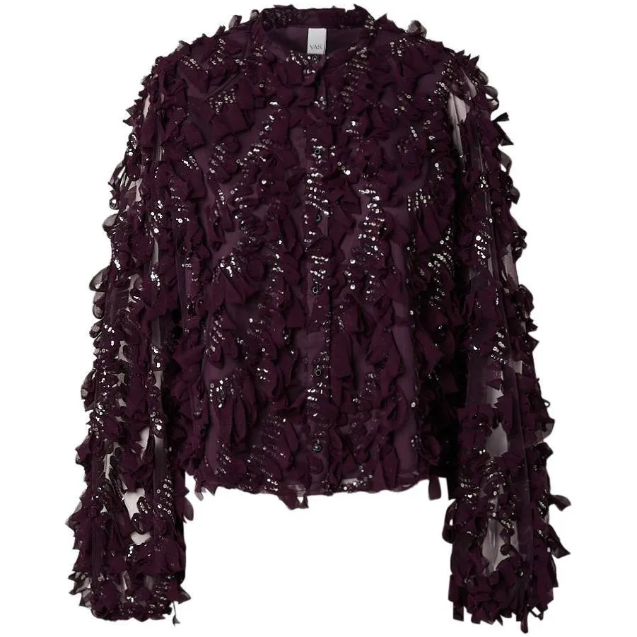 Y.A.S. Yasabelone blouse donkerpaars paars, foto 2