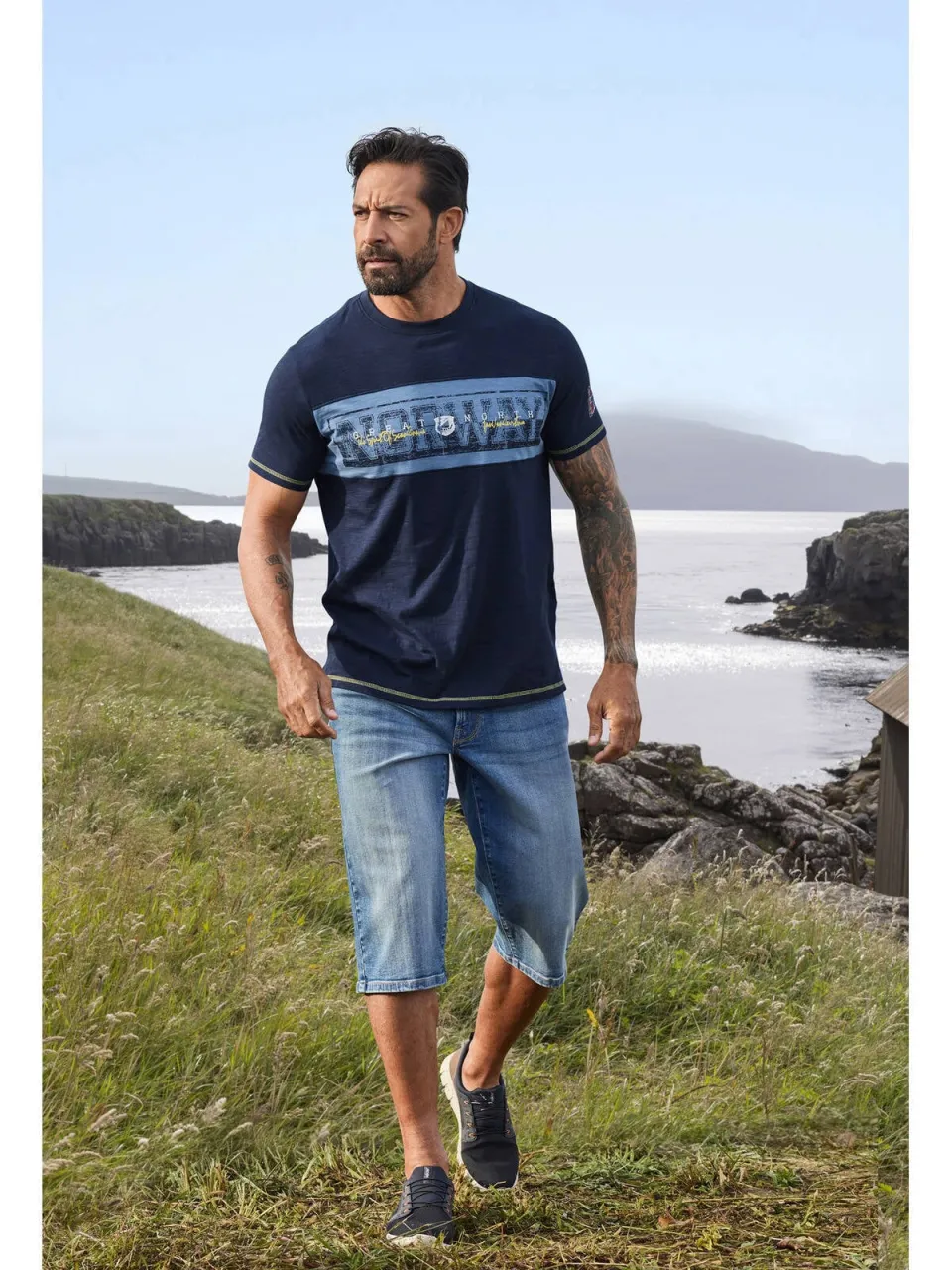 Jan Vanderstorm Mattgur T-shirt donkerblauw, foto 4