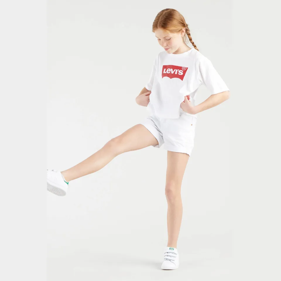 Levi's Kids T-shirt LIGHT BRIGHT MEET & GREET met logo wit/rood, foto 5