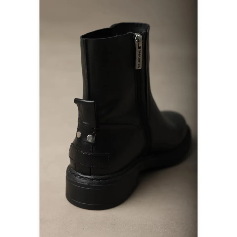 Shabbies Amsterdam DUCK ANKLE Boot leather Black, foto 6