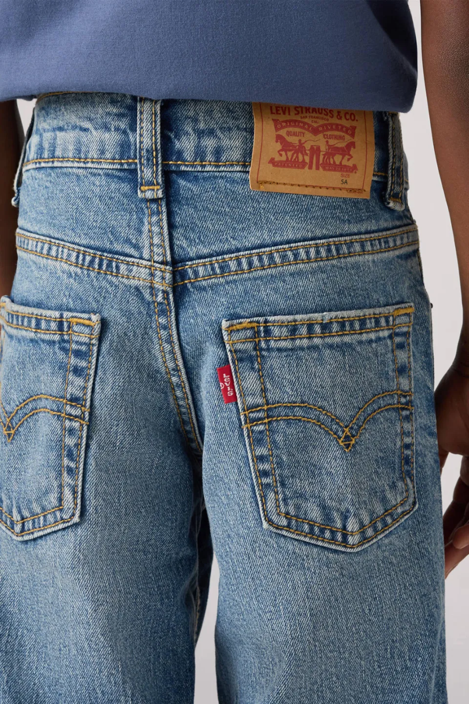 Levi's Kids loose fit straight leg jeans light blue denim, foto 3