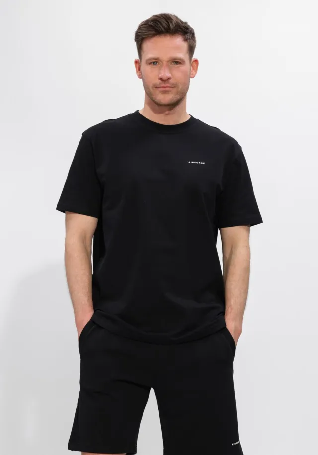Airforce Heren Polo's & T-shirts Airforce Basic T-shirt - Zwart True Black