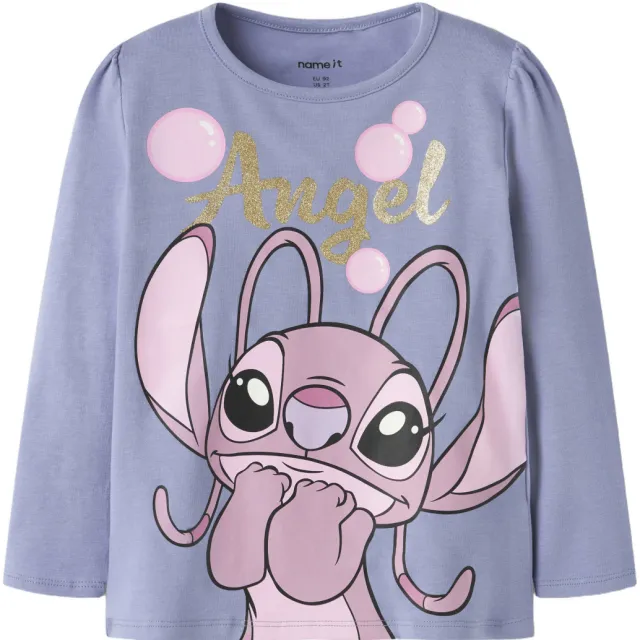 NAME IT MINI Lilo & Stitch longsleeve paars