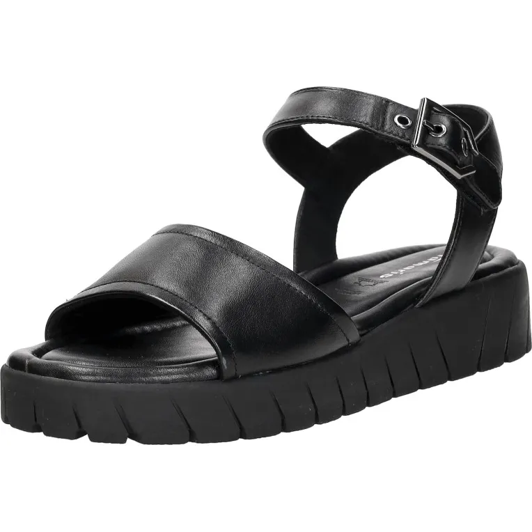 Tamaris sandalen plat zwart, foto 3
