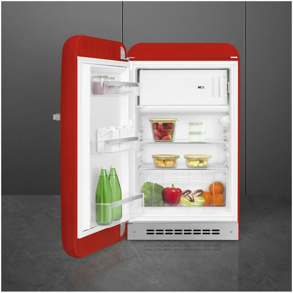 Smeg FAB10LRD6 tafelmodel koelkast met vriesvak rood, foto 2