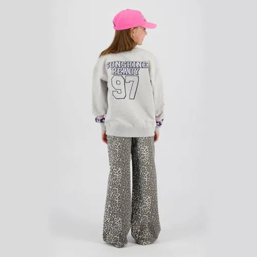 Vingino sweater met backprint grijs melange, foto 3