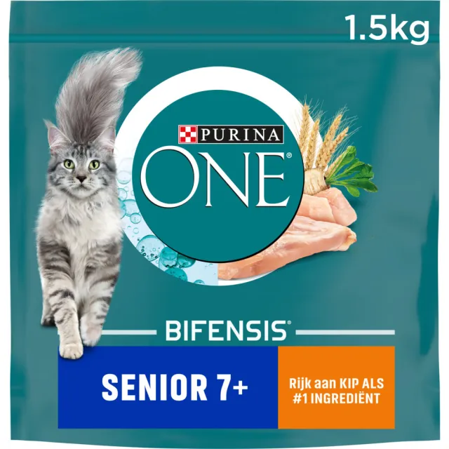 Purina ONE Senior kattenvoer kip met volkoren granen, foto 2