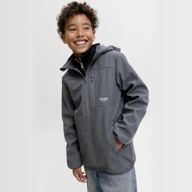 Jack & Jones Junior softshell jas antraciet, foto 2