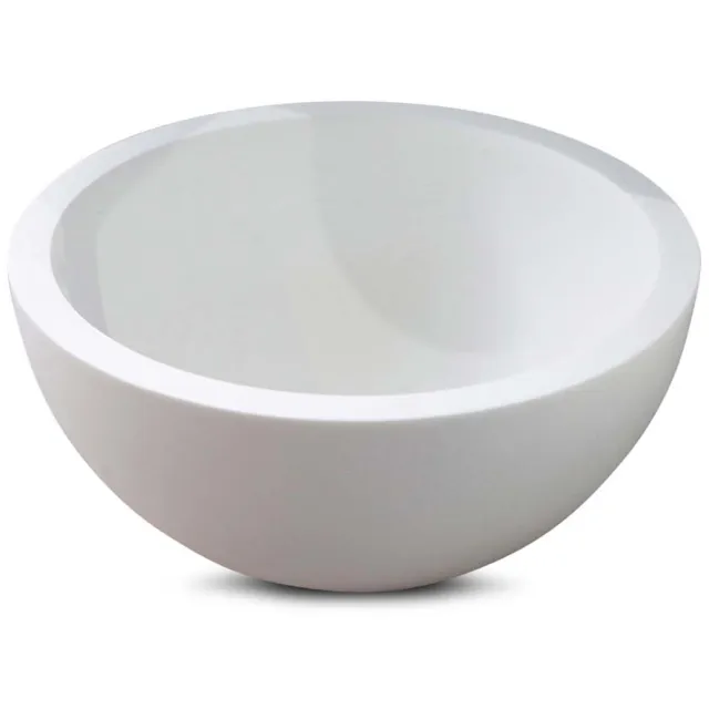 Luca Fontein Luca Sanitair Rond 24x24x12cm Solid Surface Mat Wit Geen Kraangat