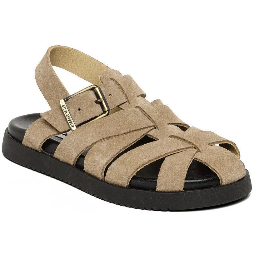Steve Madden suède sandalen taupe, foto 2