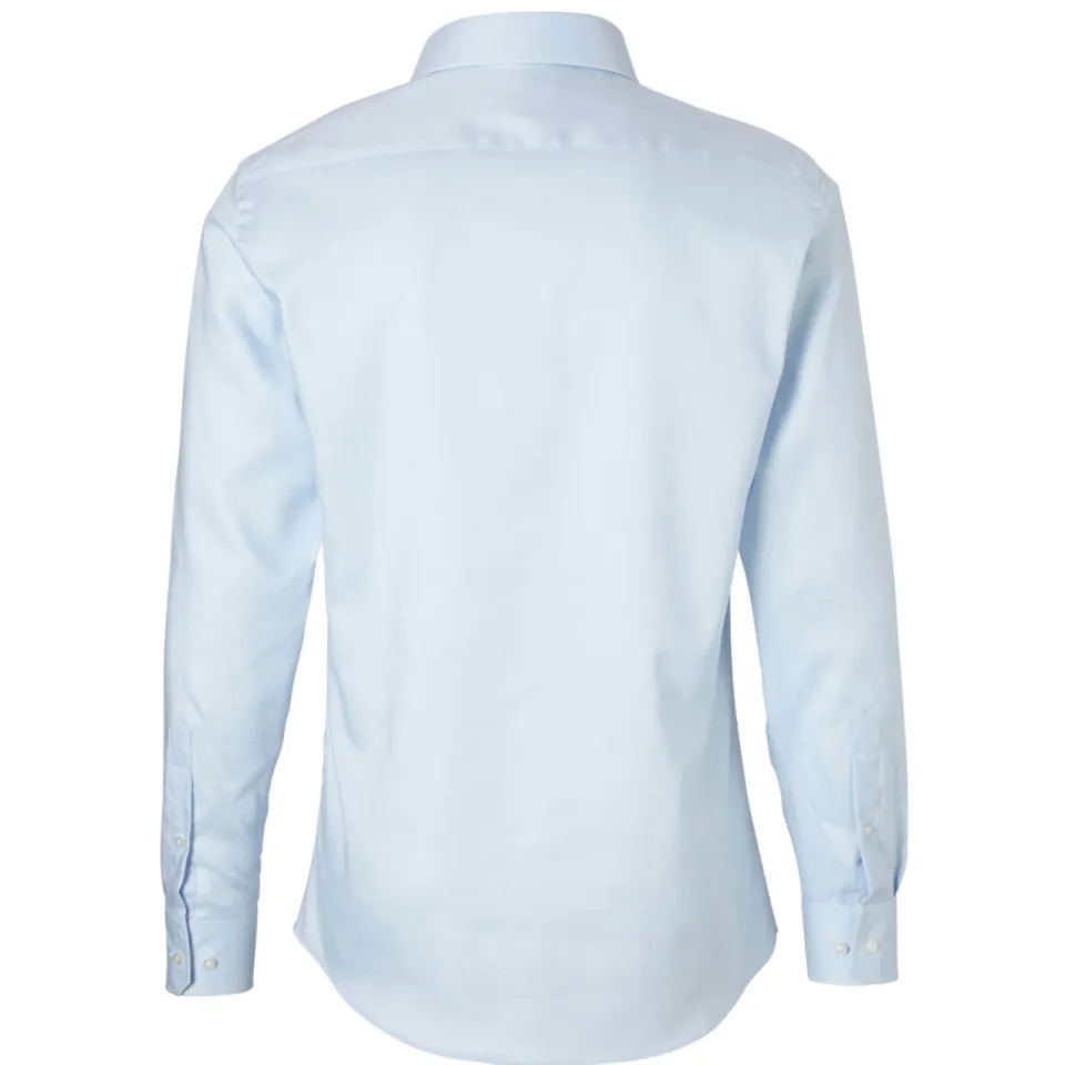 Michaelis slim fit strijkvrij overhemd - mouwlengte 7 extra lang lichtblauw, foto 3