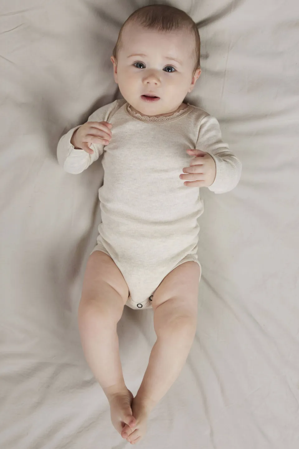 NAME IT BABY romper NBFKAB ecru melange