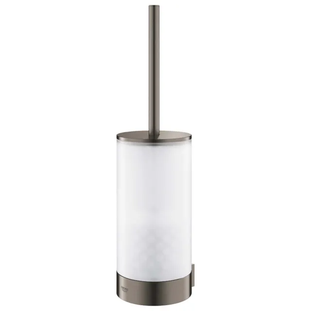 Grohe Selection Glas toiletborstel met wandhouder Hard Graphite Donker Grijs