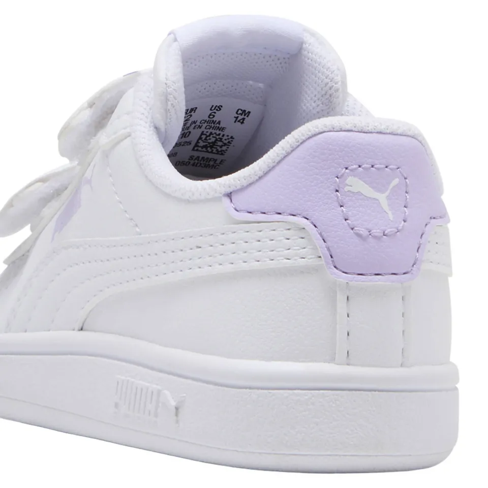 Puma Smash 3.0 imitatieleren sneakers - wit/lila, foto 6