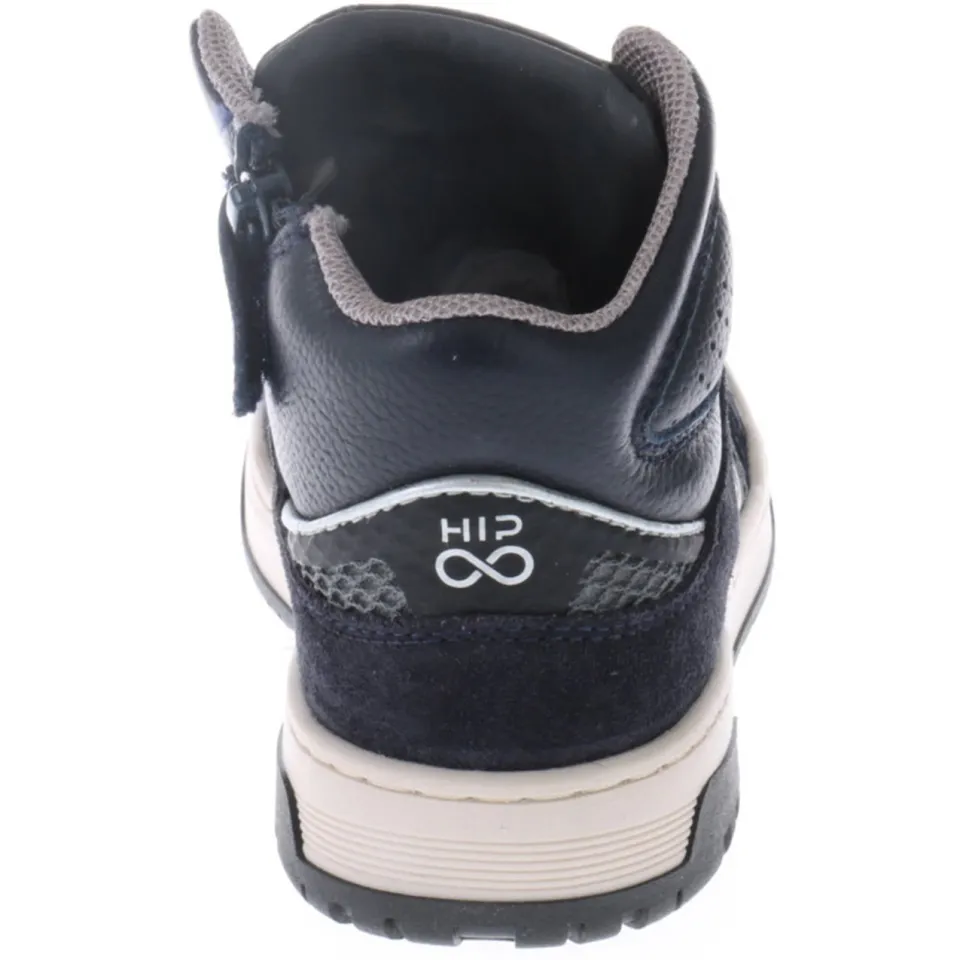 Hip leren sneakers donkerblauw, foto 2