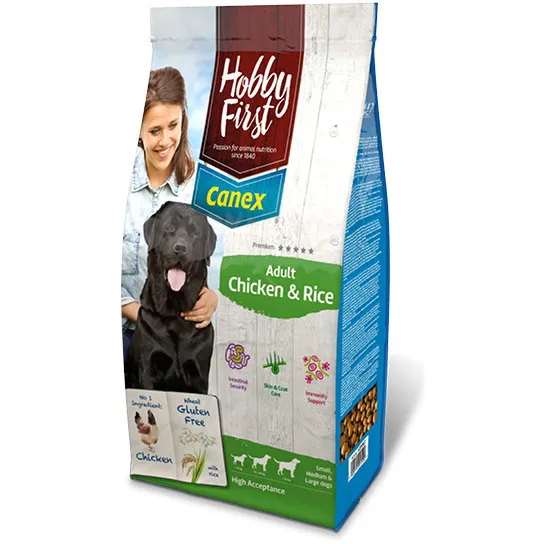HobbyFirst Canex Adult kip & rijst hondenvoer 12 kg