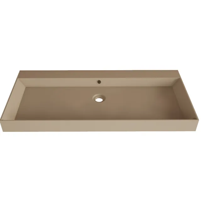 Gliss Design Lako wastafel 100 cm mat cappuccino beige