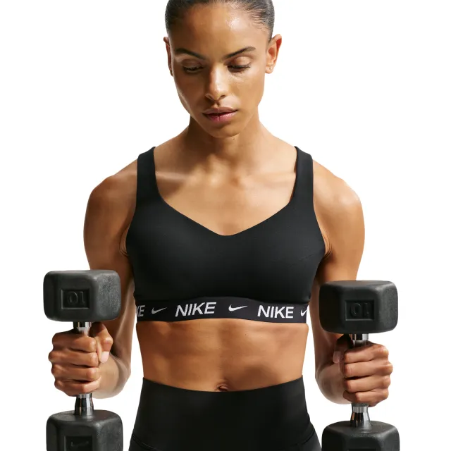 Nike Indy High-support Adjustable Sports Bra Sportbeha's/Sportvesten Dames - Zwart - Katoen Jersey Black
