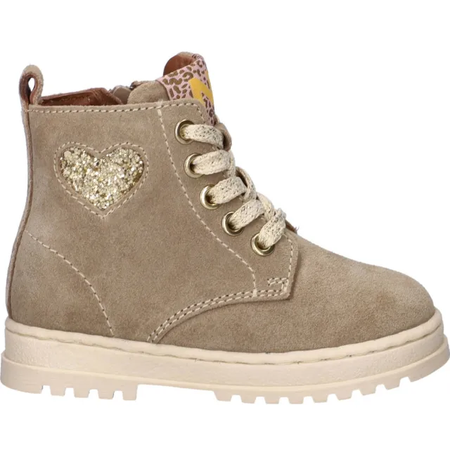 Nelson Kids suède veterboots taupe