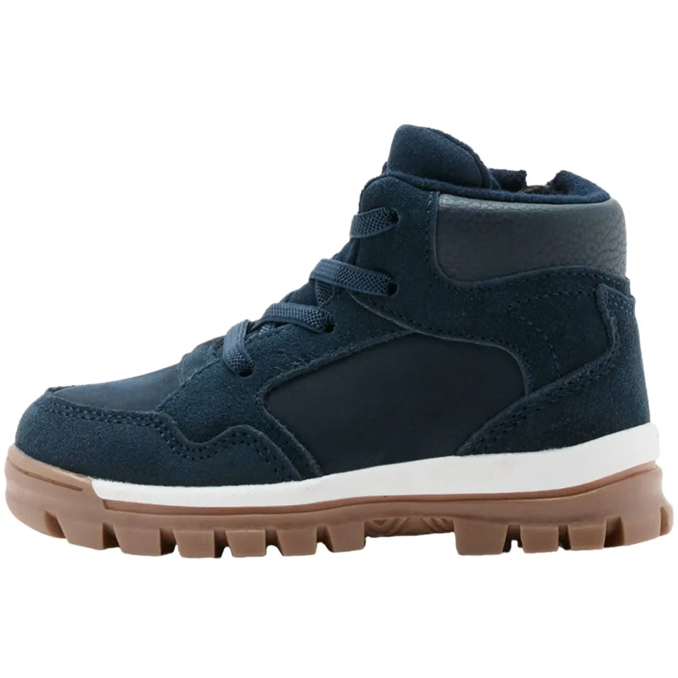 Mango Kids leren enkelboots met profielzool - donkerblauw, foto 4