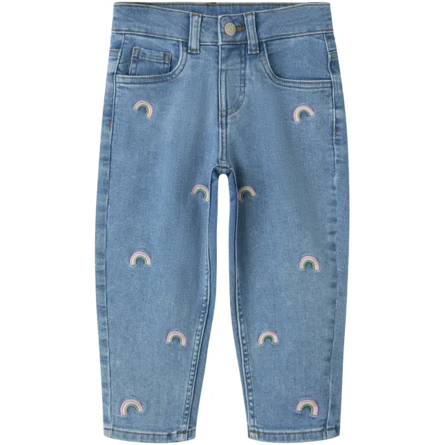 NAME IT MINI NMFBELLA mom jeans medium blue denim Medium blue denim rainbows
